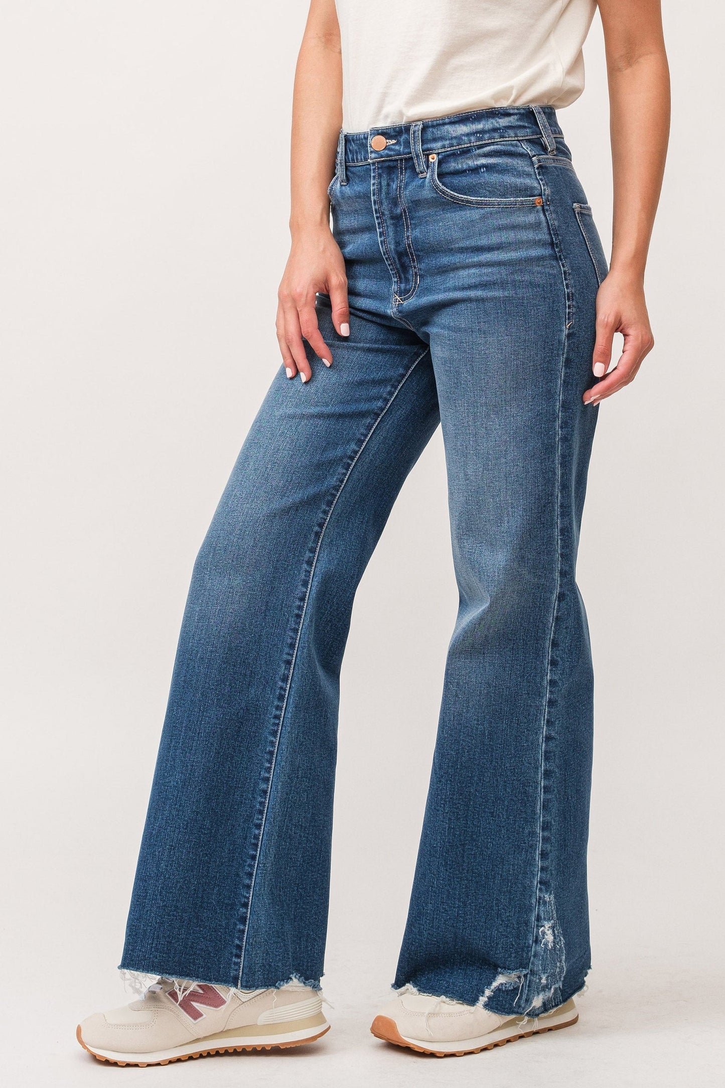 Dear John Fiona High Rise Wide Leg Jeans Portvell Denim