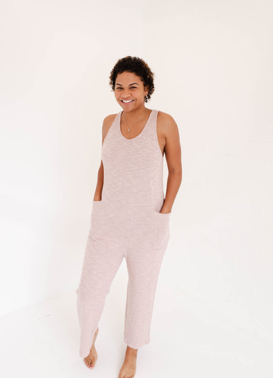 Throw On Scoop Neck Jumpsuit