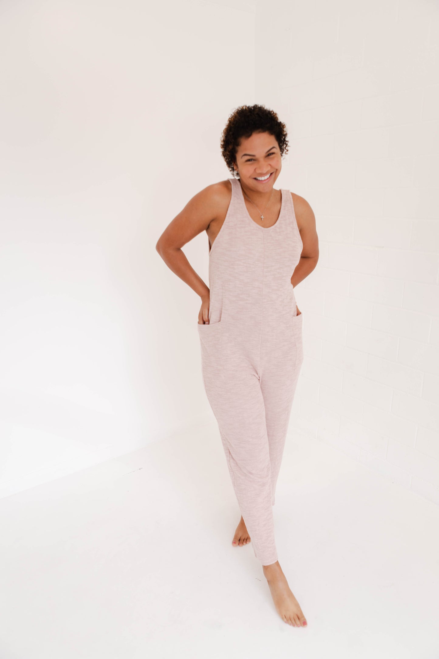 Throw On Scoop Neck Jumpsuit