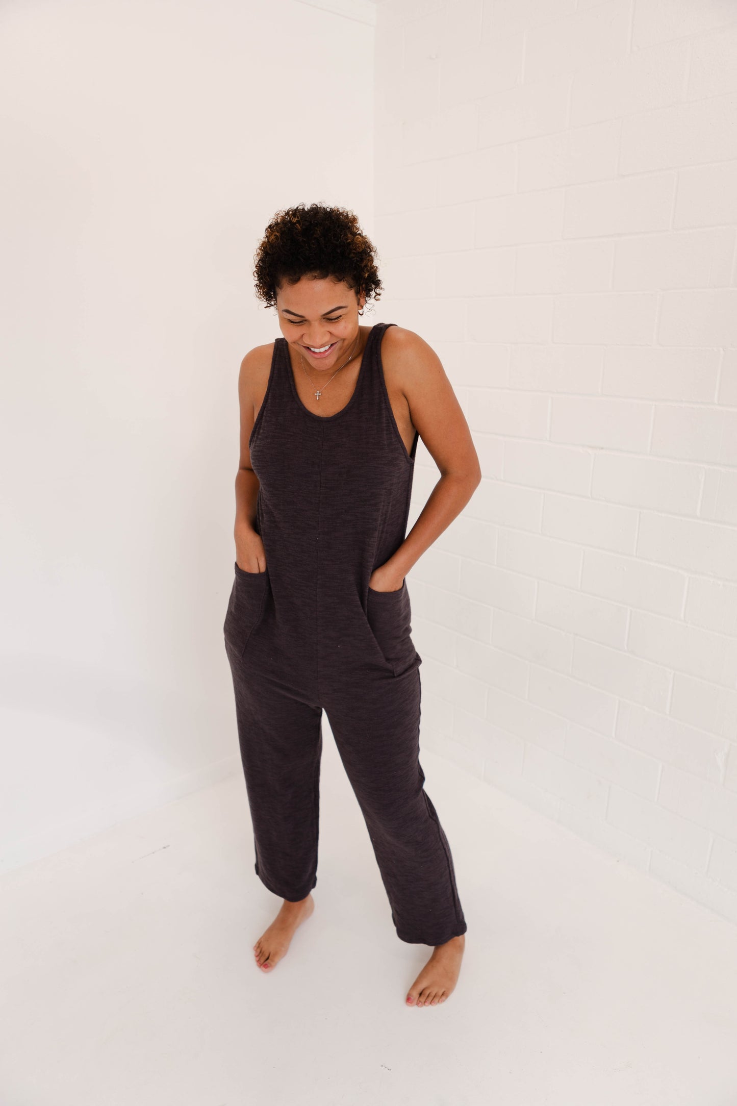 Throw On Scoop Neck Jumpsuit