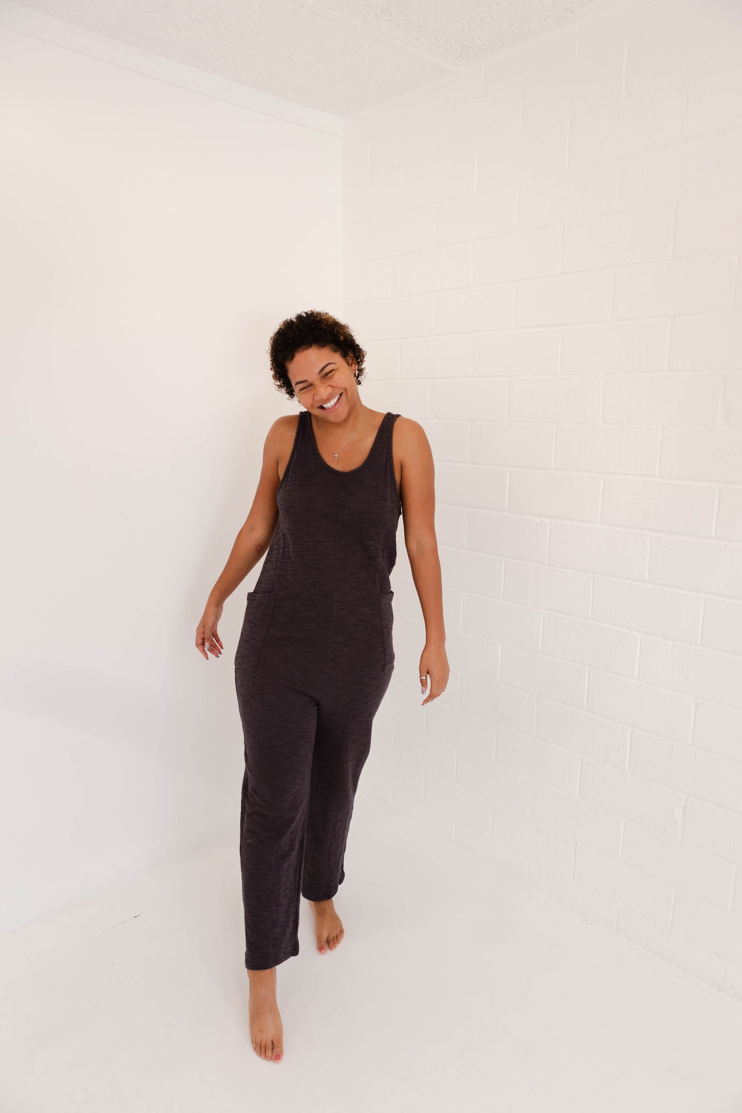 Throw On Scoop Neck Jumpsuit