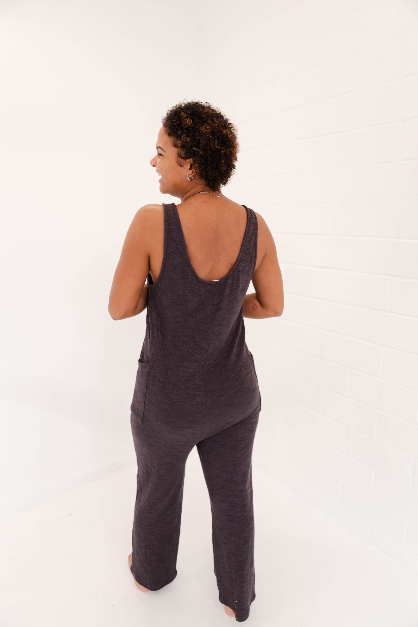 Throw On Scoop Neck Jumpsuit