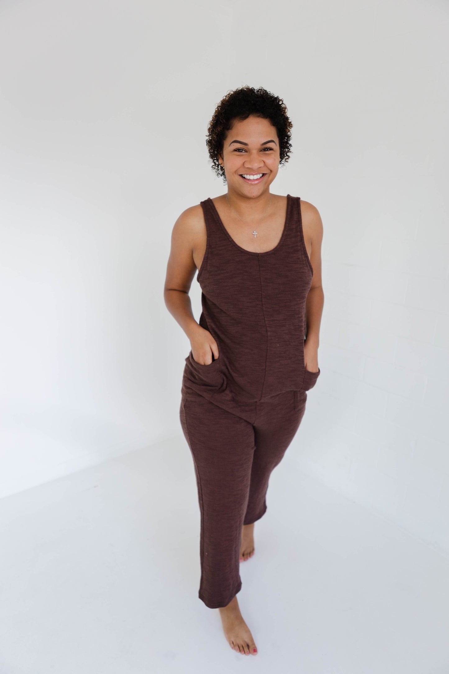 Throw On Scoop Neck Jumpsuit