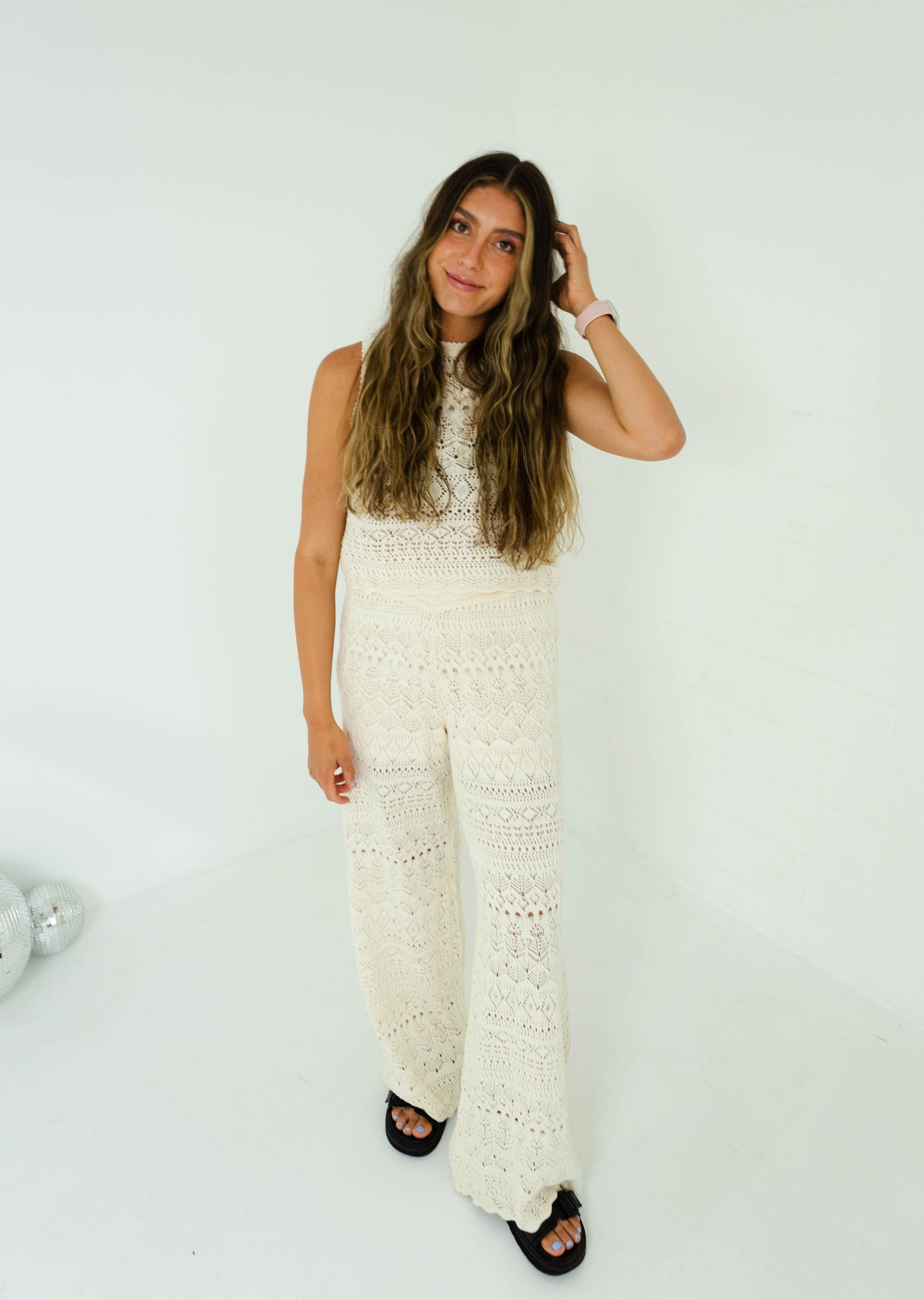 Crochet Top and Pants Set