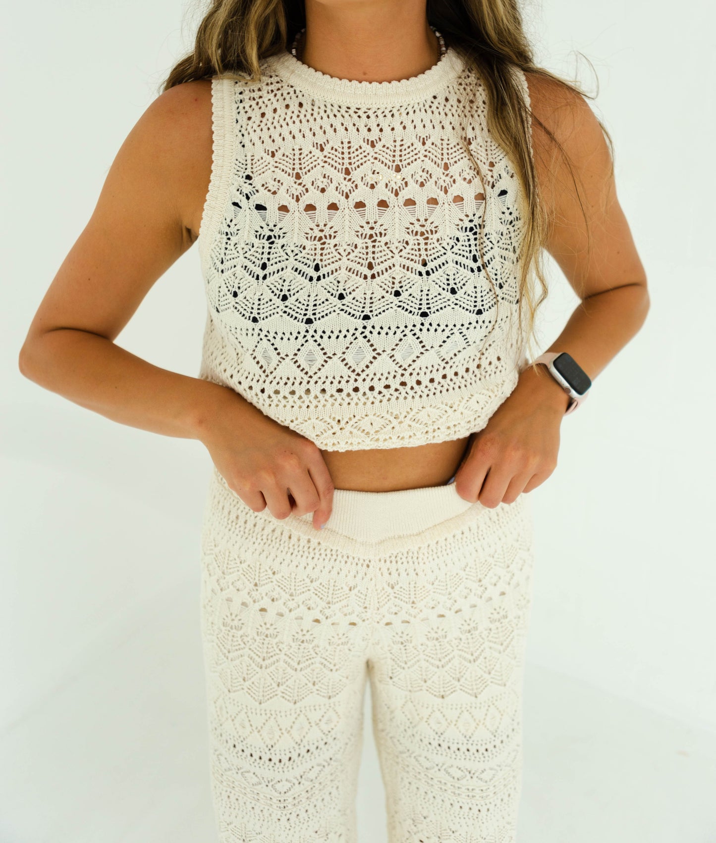 Crochet Top and Pants Set