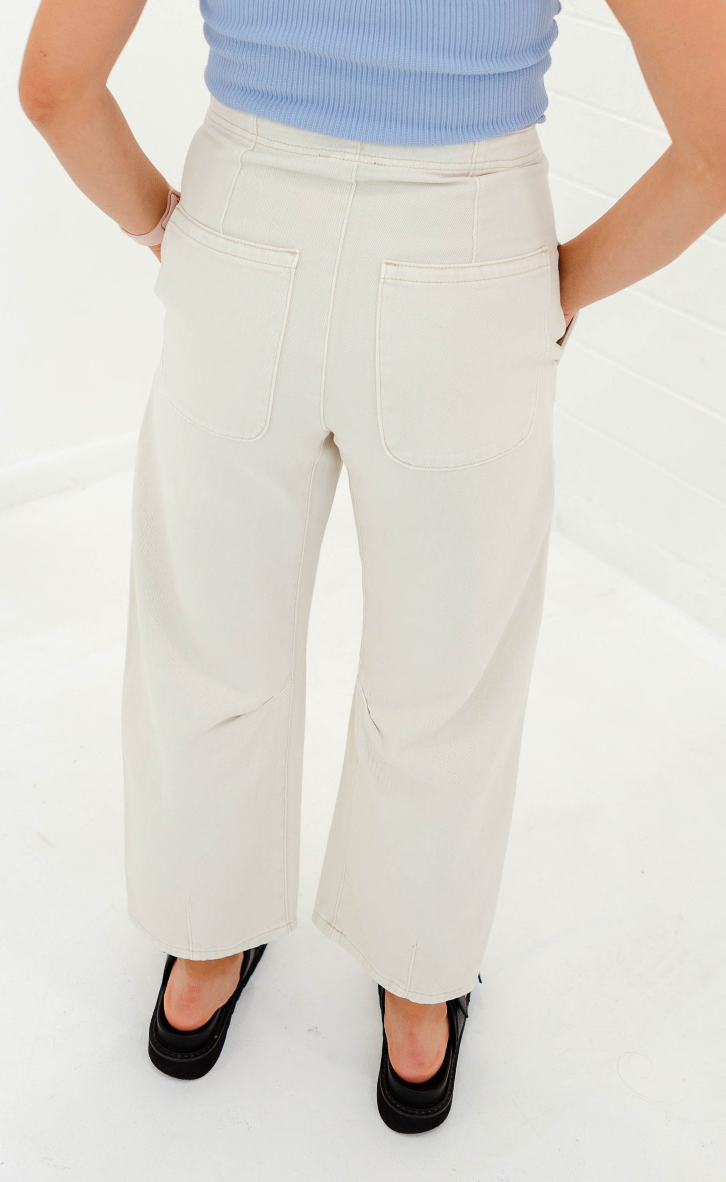 Cream Cotton Pants