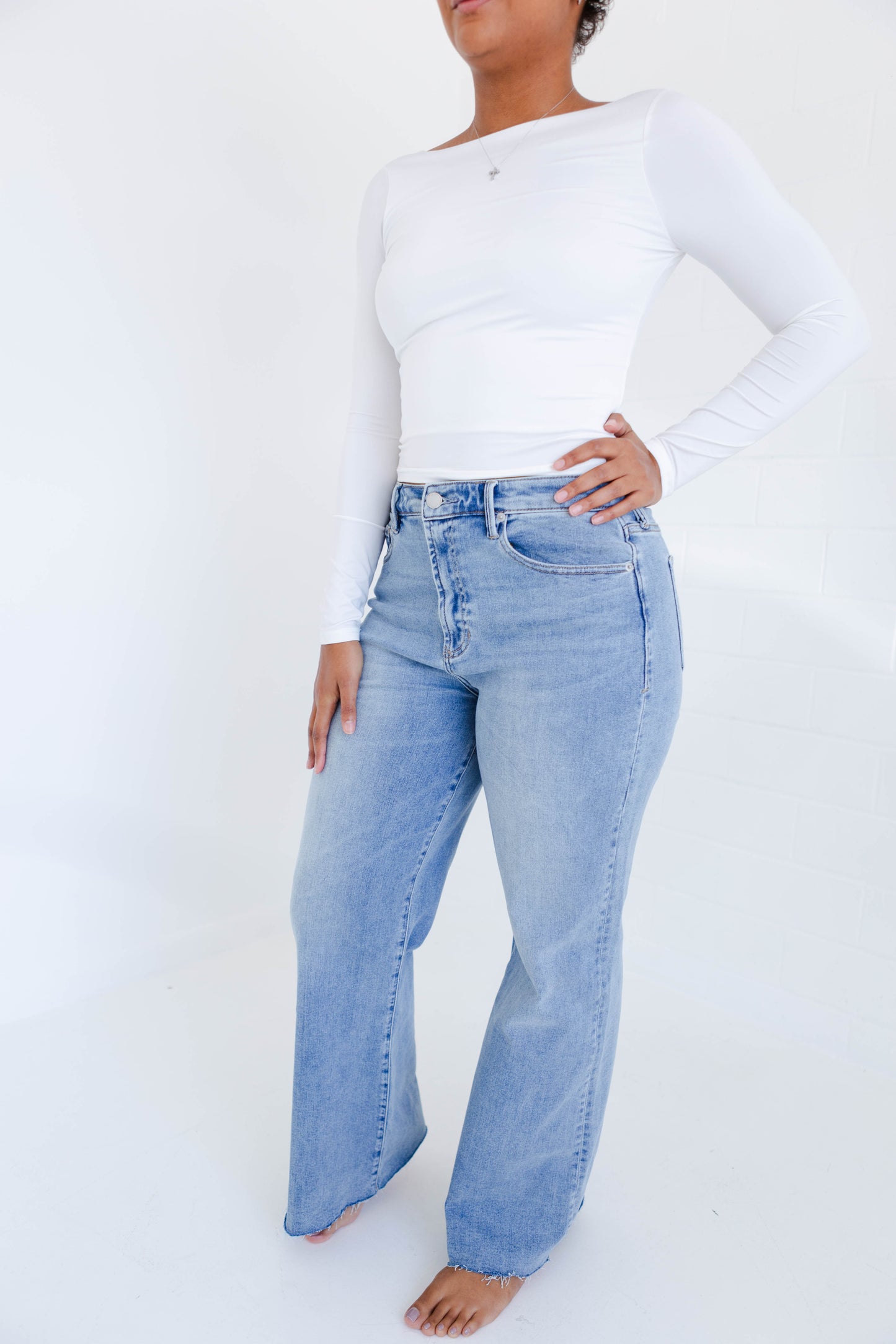 Dear John Fiona High Rise Wide Leg Arctic Denim