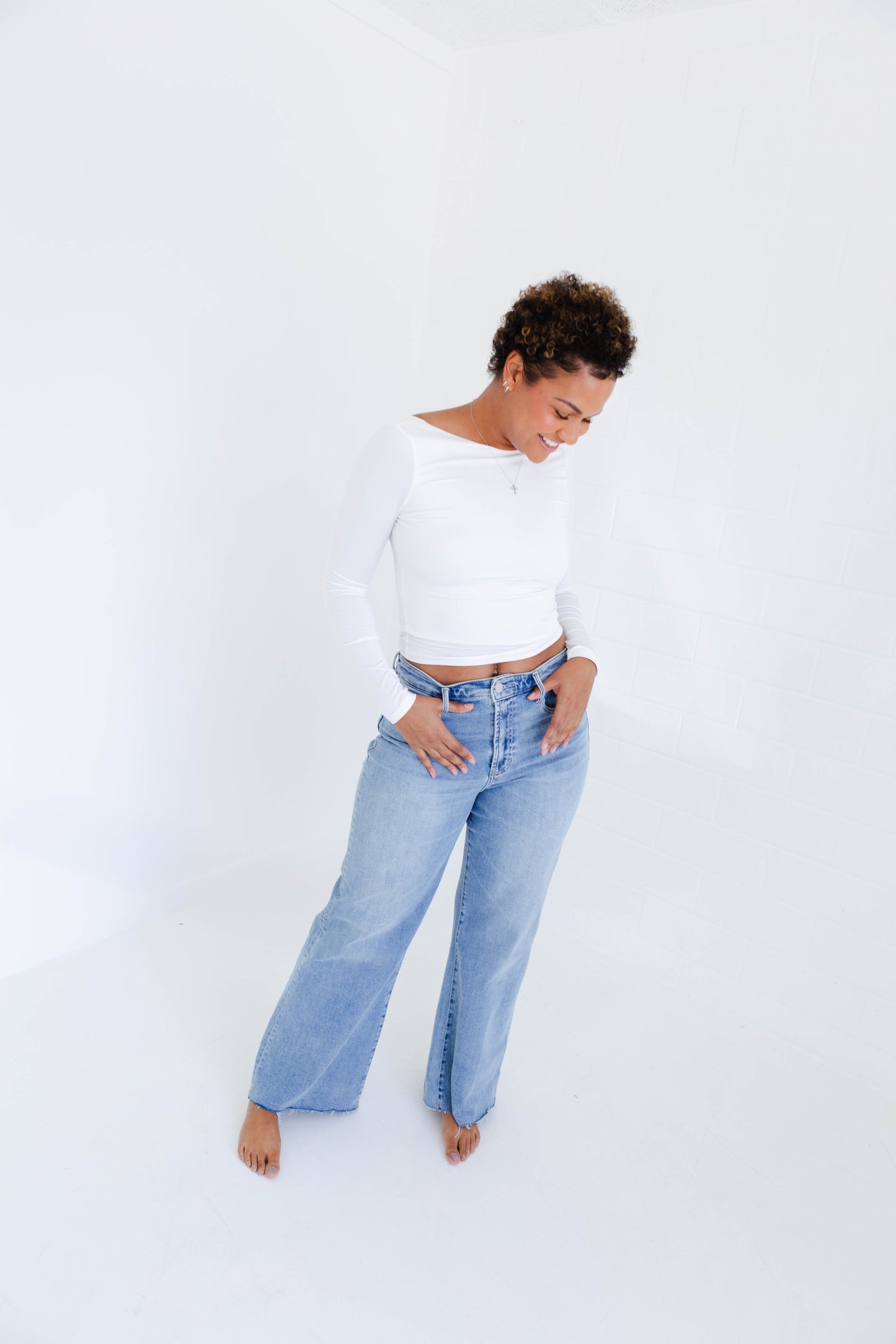 Dear John Fiona High Rise Wide Leg Arctic Denim