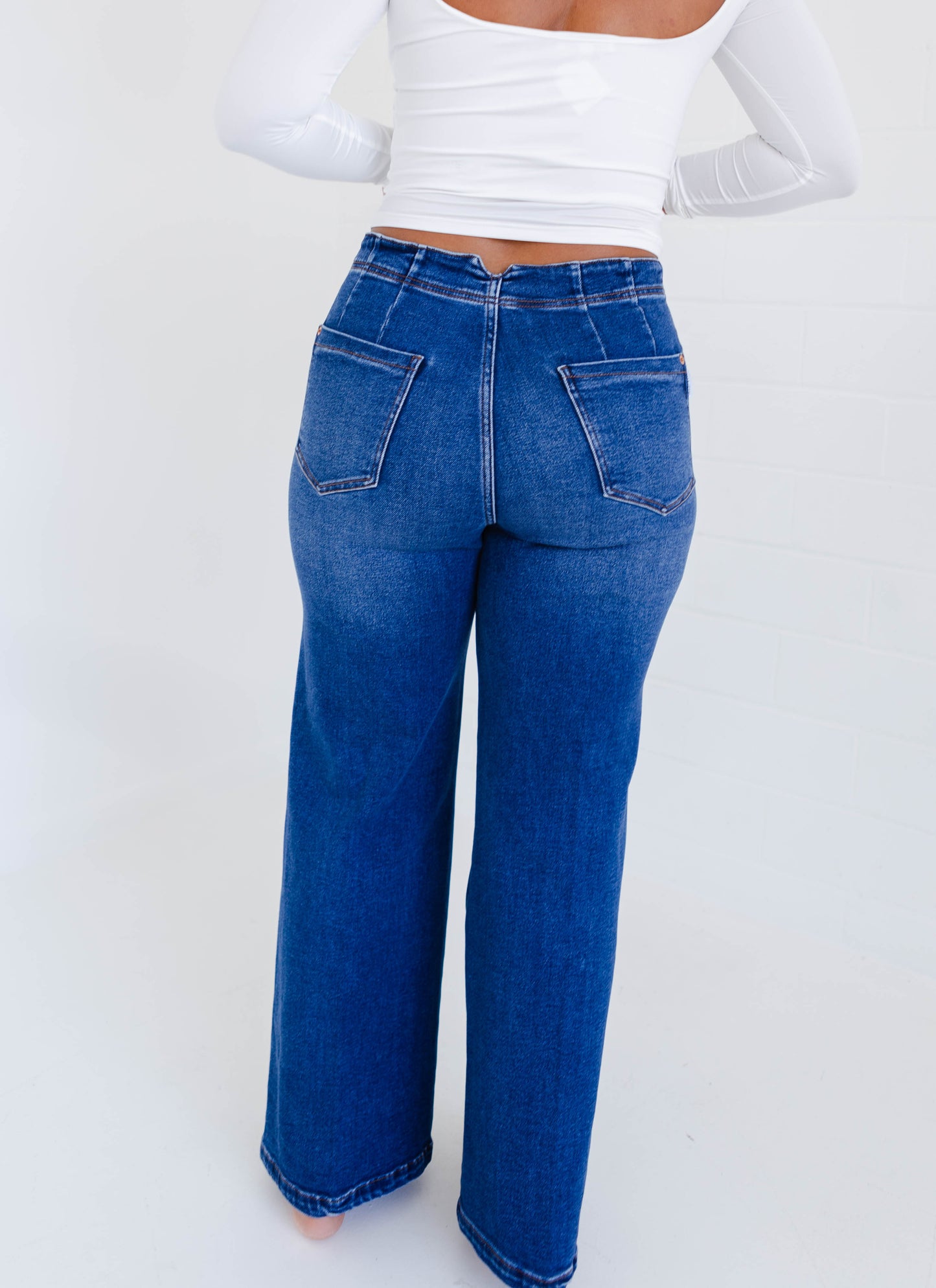 Dear John Fiona High Rise Wide Leg Jeans Seascape