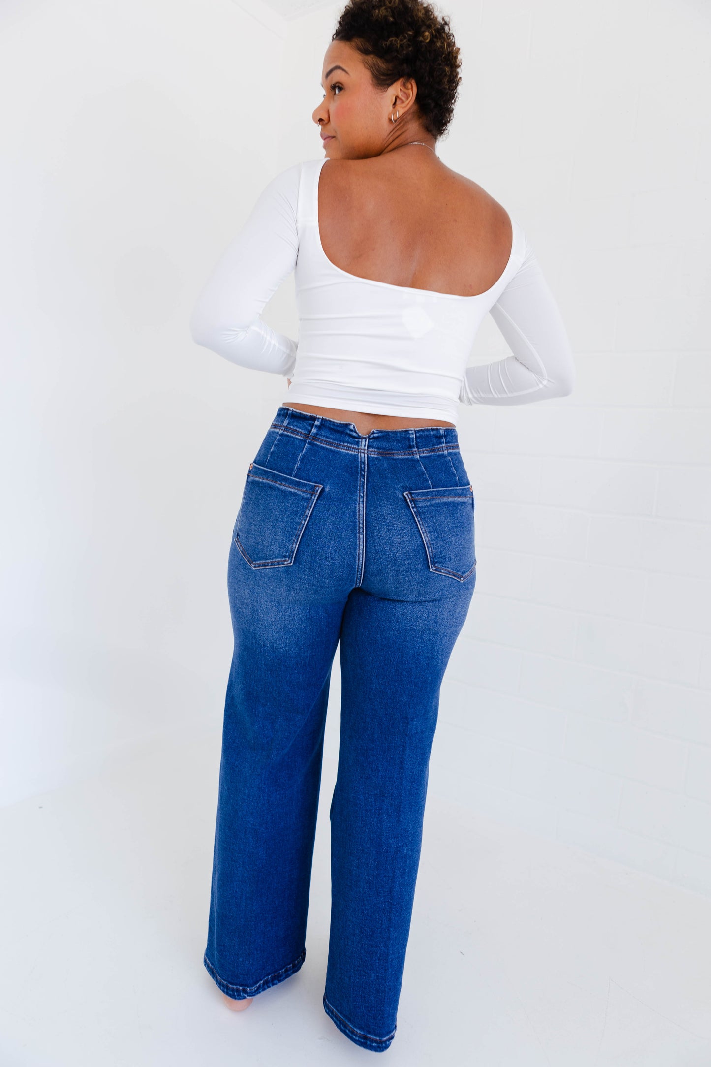 Dear John Fiona High Rise Wide Leg Jeans Seascape