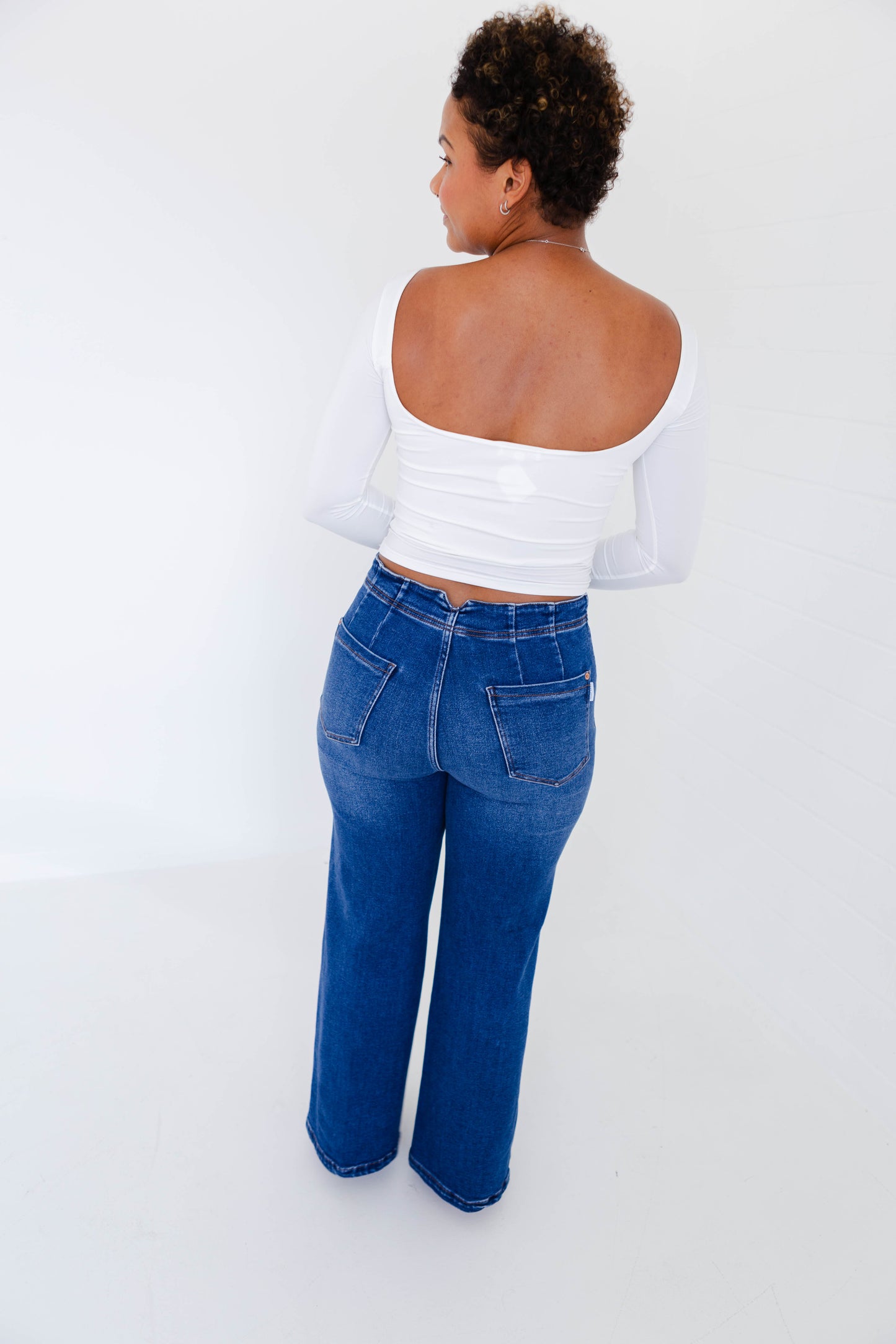 Dear John Fiona High Rise Wide Leg Jeans Seascape