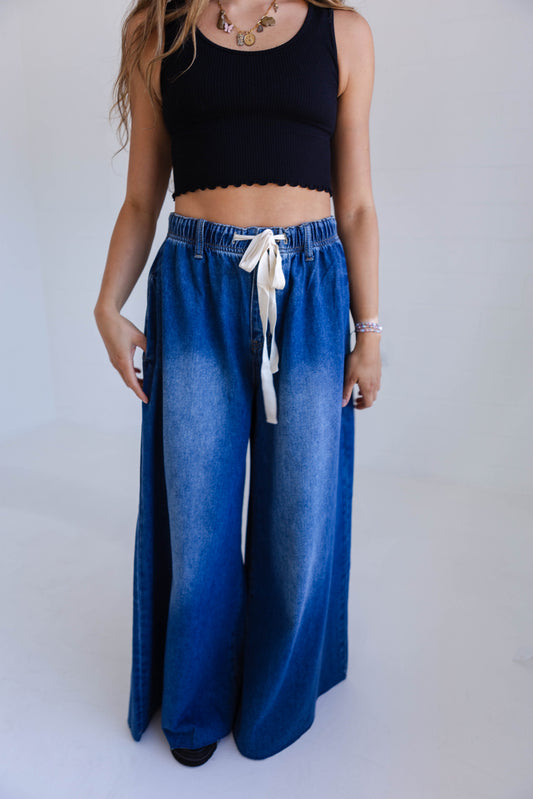 Wide Leg Dark Denim